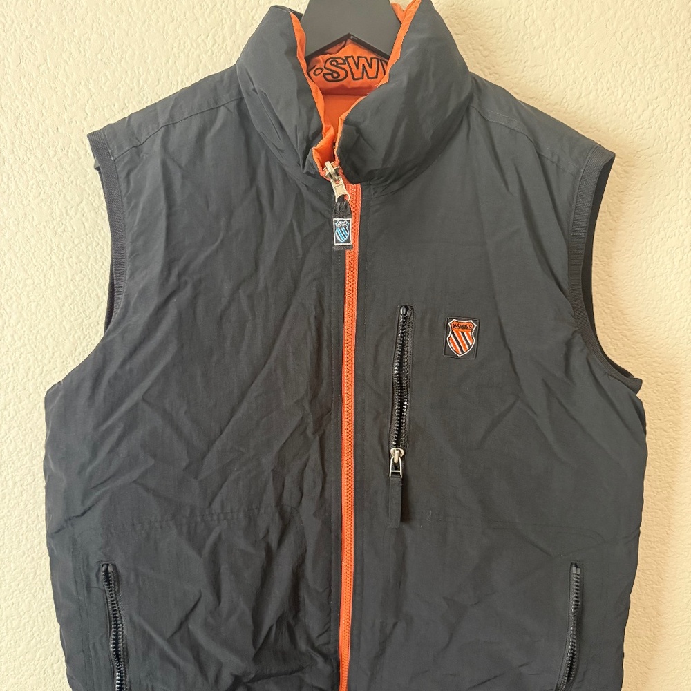 K-Swiss Black and Orange Men's Vest Size L